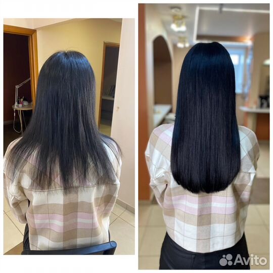 Наращивание волос, загущение волос