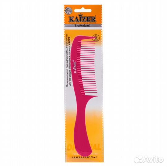 Расческа kaizer 21,5см гребень с ручкой пластик в