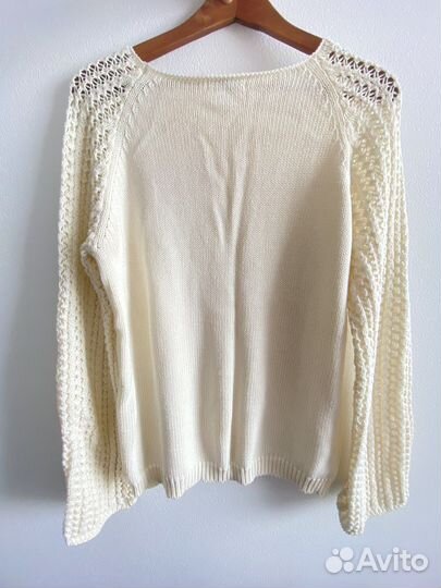 Джемпер из хлопка молочный