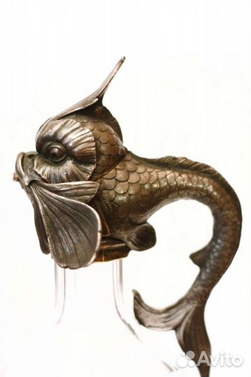 Графин рыба клеймо Фаберже серебро 84 штоф