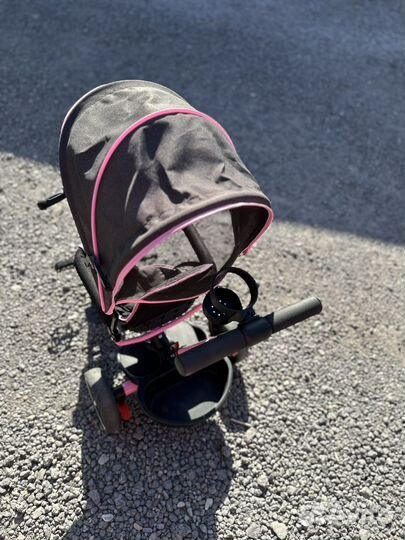 Велосипед трехколесный Kreiss с тентом розовый