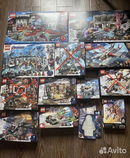 Lego Star Wars и Marvel коробки