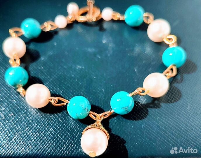 Браслеты из имитации бирюзы