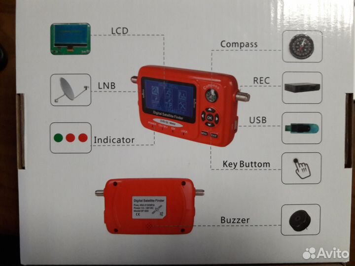 Измеритель уровня спутникового сигнала с жкэкраном