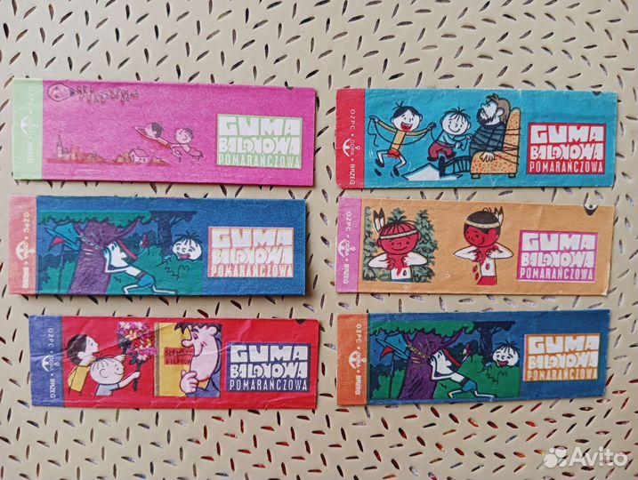 Этикетки и вкладыши от жвачек