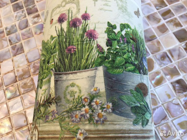 Бидон декоративный с травами