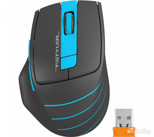 Беспроводная мышь A4Tech Fstyler FG30S, серый/сини