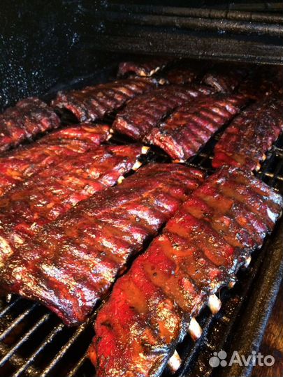 Копчение мясо BBQ