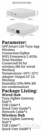 ZigBee шлюз для умного дома Moes/Tuya