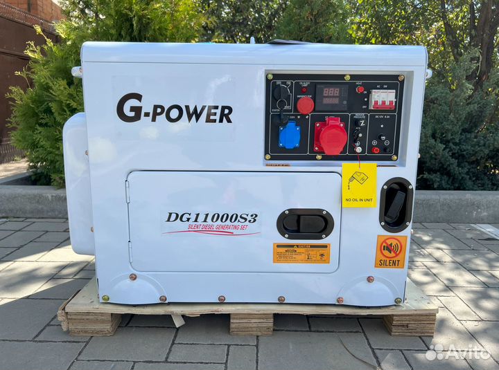 Генератор дизельный 10 kW g-power трехфазный