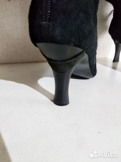 Сапоги винтаж натуральная замша Италия