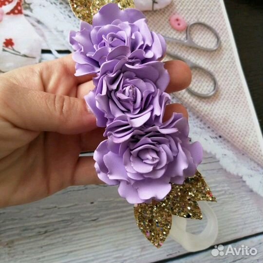 Повязочки с розами