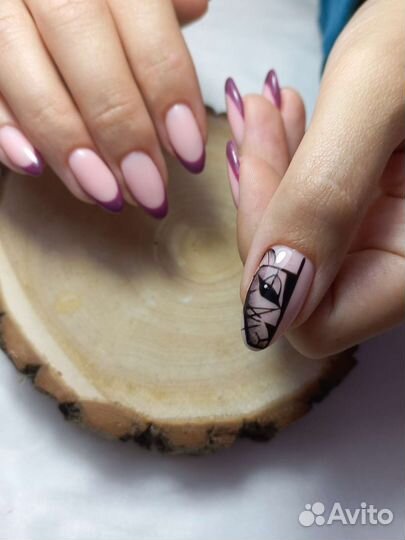 Маникюр наращивание ногтей педикюр