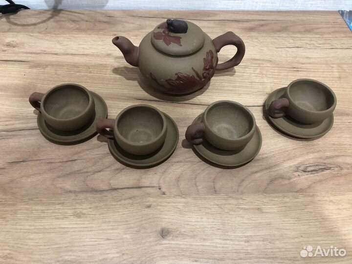 Глиняный чайный сервиз