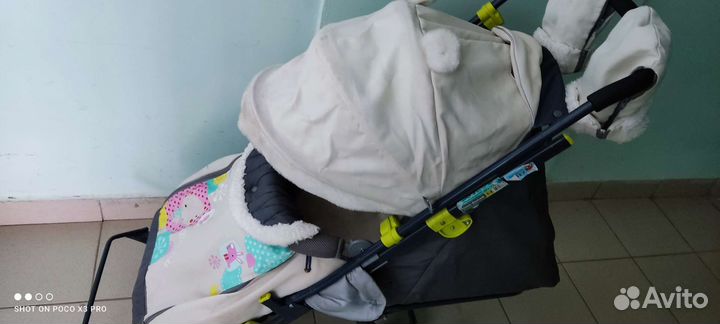 Детские санки коляска с колесами бу ника