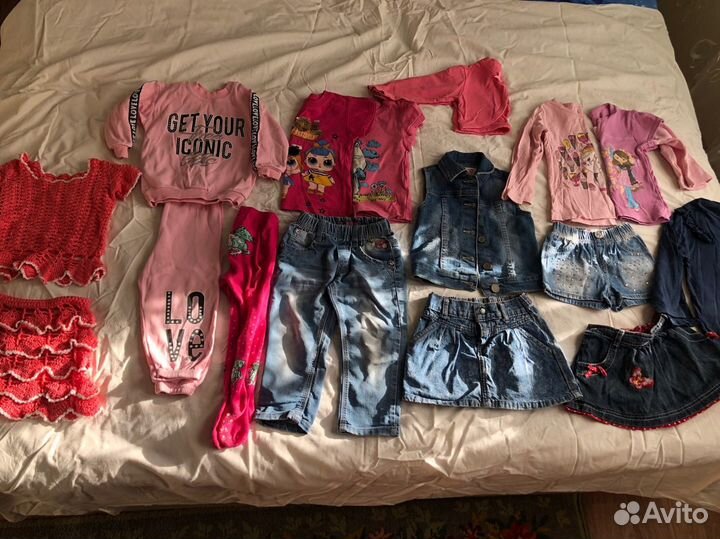 Вещи пакетом для девочки 80-86(15шт)