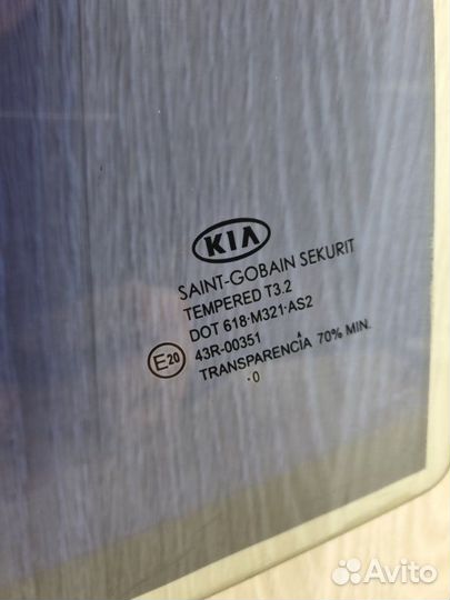 Стекло двери заднее левое Kia Ceed ED 1.6 2010