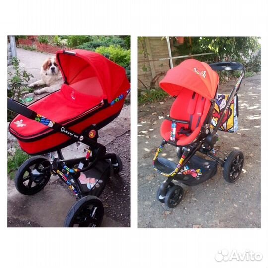 Коляска 2в1 Quinny Moodd by Britto Red Revolution