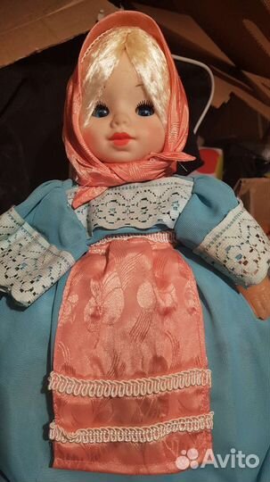 Кукла грелка баба на чайник СССР