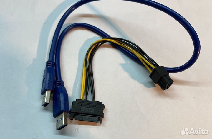 Райзер 6pin Riser pci-e x16 usb - 60см