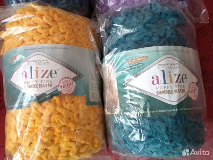 Пряжа alize puffy fine ombre batik для Евгении