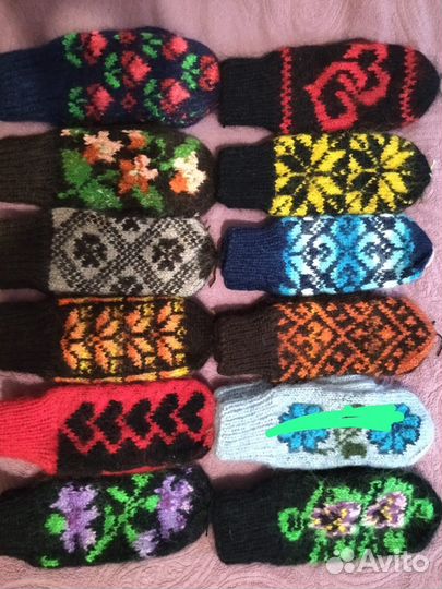 Варежки зимние женские