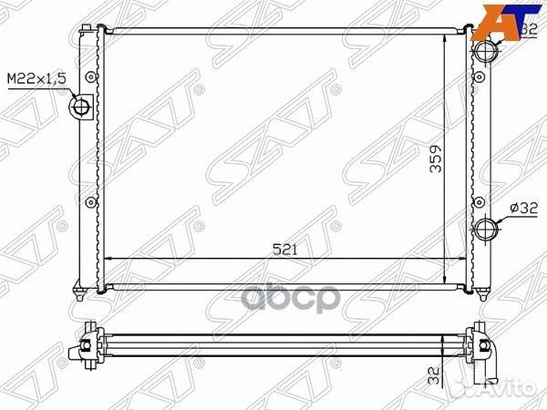 Радиатор Volkswagen Passat 93-97 ST-01-0018 Sat