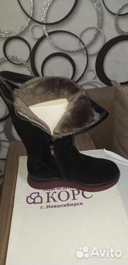 Зимние женские сапоги 38 натуральная замша