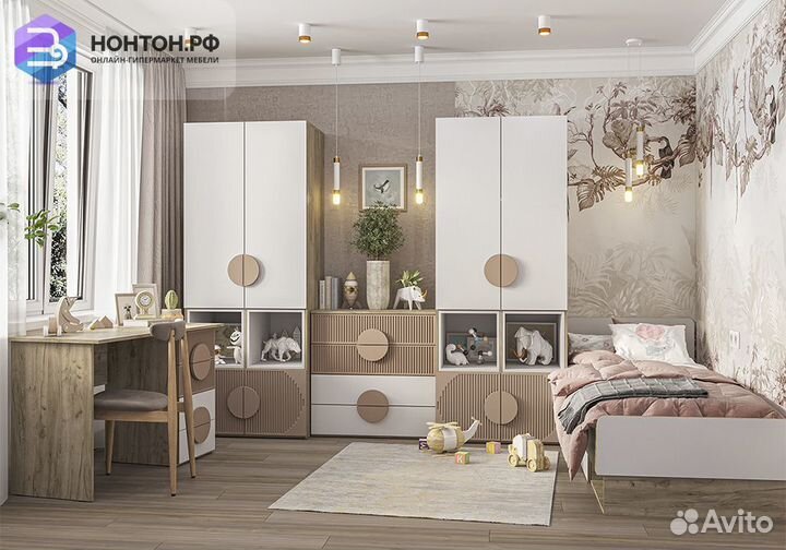 Спальня Мирра №2 дуб крафт серый / белый / софт ка