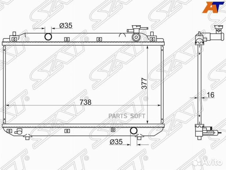 Радиатор охлаждения Черри Тиго 1.6-1.8