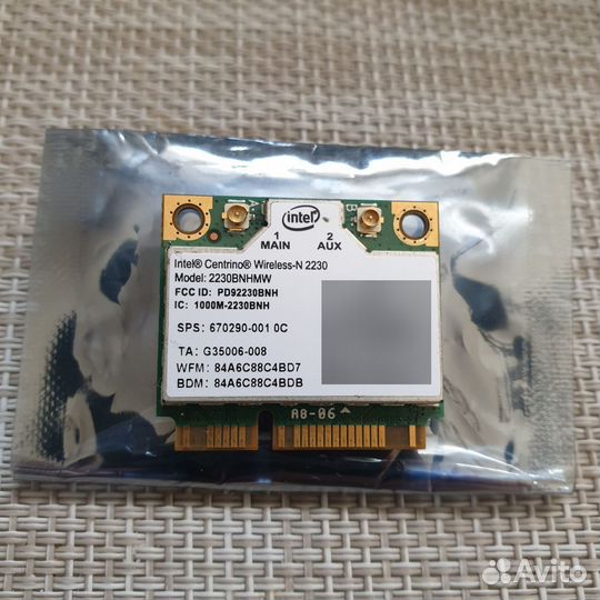 Wi-Fi модули Intel mini PCI-E