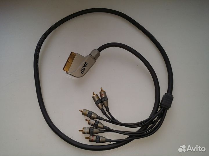 Кабель Scart-6 тюльпанов (ауд-вид)