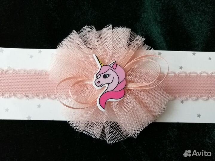 Повязка персик с единорогом. Много вещей