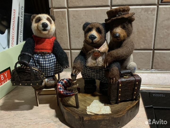 Авторская кукла мишка, игрушка, сувенир, подарок