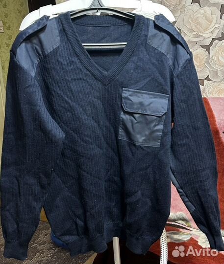 Свитер форменный синий