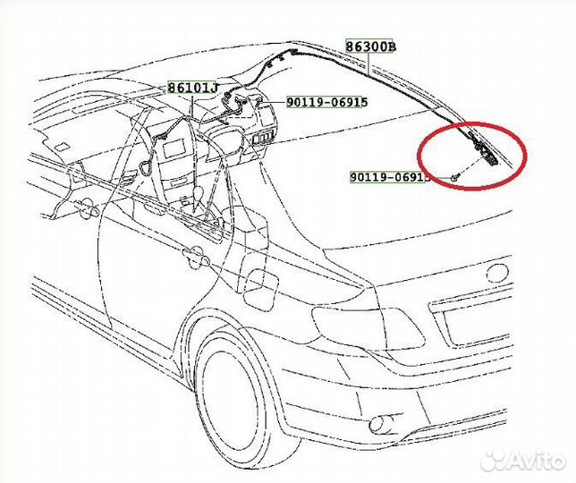 Антенна Toyota Corolla E150