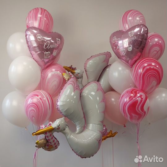 Гелиевые и воздушные шары на выписку
