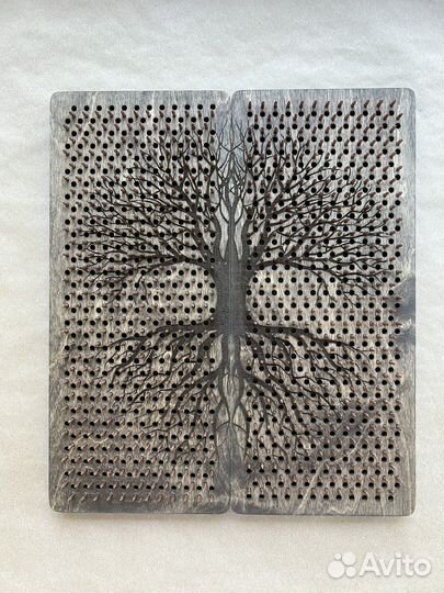 Доска садху с медными гвоздями медная