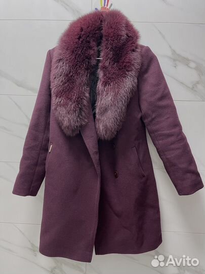 Пальто с норковым воротником