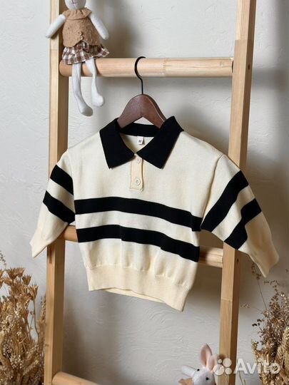 Детский джемпер с воротником поло
