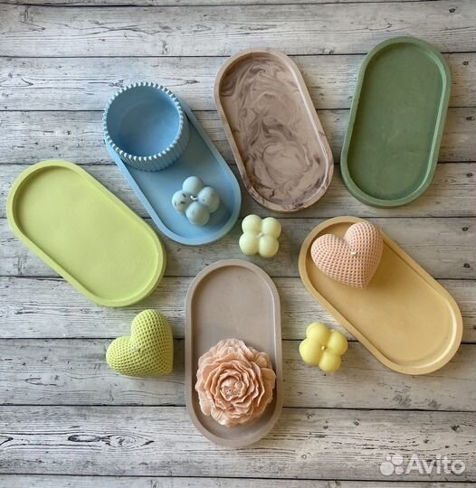 Декор из гипса, свечи