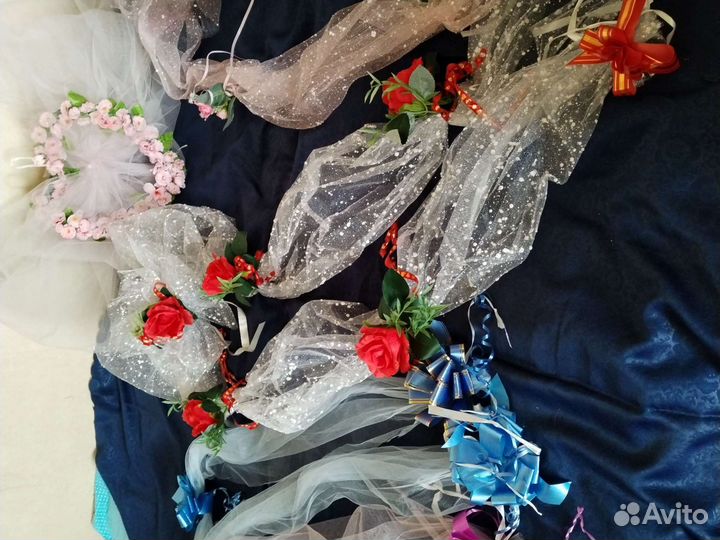 Свадебные ленты на три машины