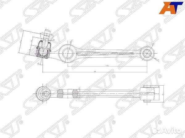 Рычаг FR mazda demio 96-02 lhrh ST-D201-34-300
