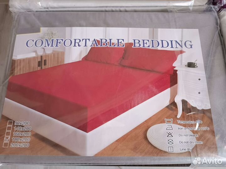 Простынь на резинке 180х200