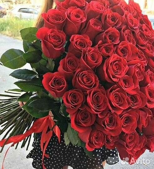 Розы высокие Доставка цветов