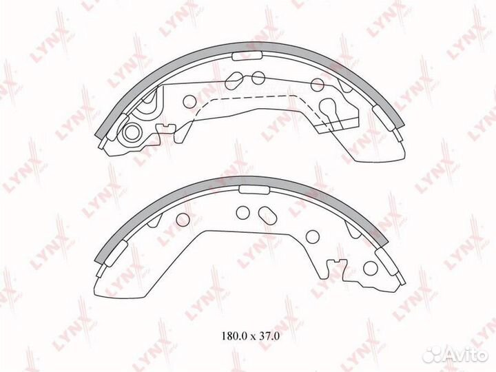 Lynxauto BS-6301 Колодки тормозные барабанные зад