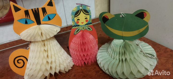Игрушки из пергаментной бумаги СССР