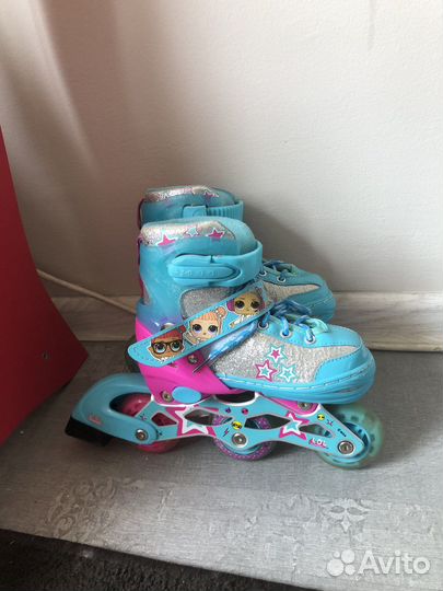 Роликовые коньки раздвижные для девочки LOL 26-29