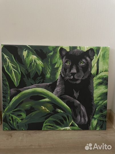 Готовая картина по номерам Пантера