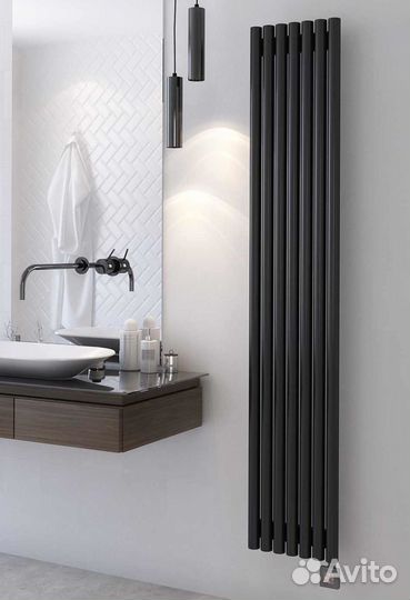 Вертикальный дизайнерский радиатор Steel-Hot от за